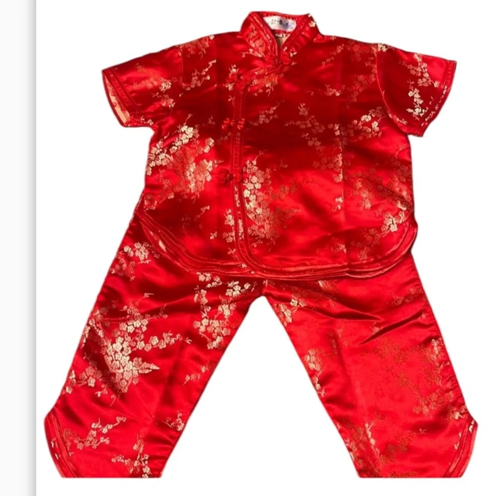 CHINESE satin Pajama set / costume
